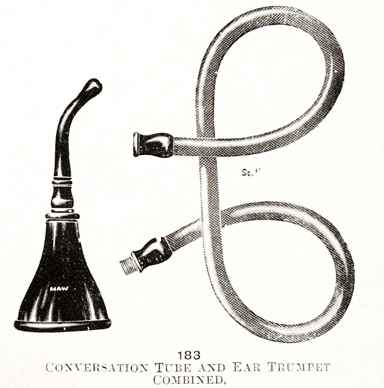 overall view of ear trumpet