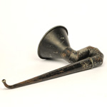 three quarter view of ear trumpet