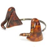 three quarter view of ear trumpet