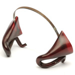 three quarter view of ear trumpet
