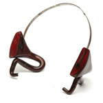 three quarter view of ear trumpet
