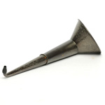 three quarter view of ear trumpet