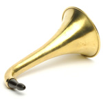 three quarter view of ear trumpet
