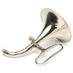 three quarter view of ear trumpet