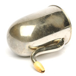 three quarter view of ear trumpet