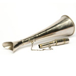 three quarter view of ear trumpet