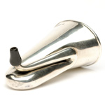 three quarter view of ear trumpet