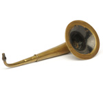 three quarter view of ear trumpet