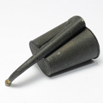 three quarter view of ear trumpet