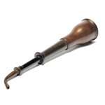 three quarter view of ear trumpet