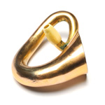 three quarter view of ear trumpet