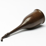 three quarter view of ear trumpet
