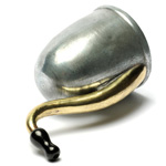 three quarter view of ear trumpet