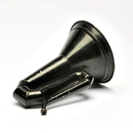 three quarter view of ear trumpet