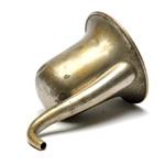 three quarter view of ear trumpet
