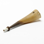 three quarter view of ear trumpet