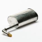 three quarter view of ear trumpet