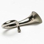 three quarter view of ear trumpet