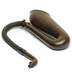 three quarter view of ear trumpet