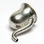 three quarter view of ear trumpet