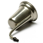 three quarter view of ear trumpet