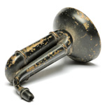 three quarter view of ear trumpet