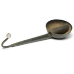 three quarter view of ear trumpet