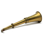 three quarter view of ear trumpet