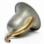 three quarter view of ear trumpet