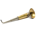 three quarter view of ear trumpet