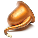 three quarter view of ear trumpet