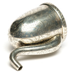 three quarter view of ear trumpet