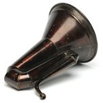 three quarter view of ear trumpet