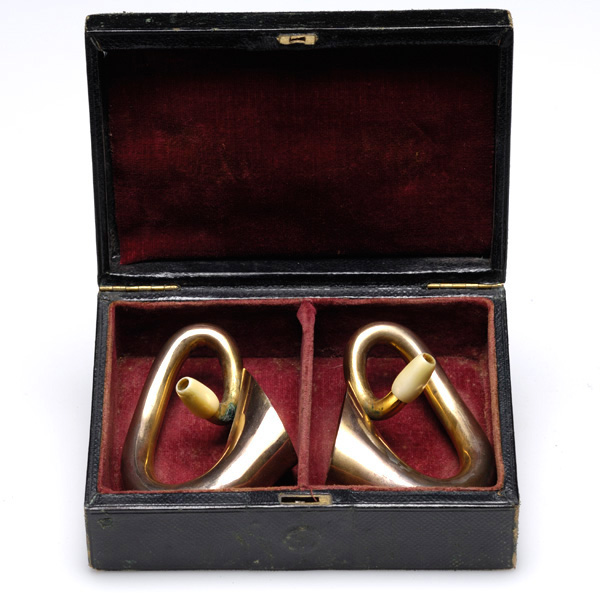 picture shows auricle ear trumpet @ EarTrumpets.co.uk