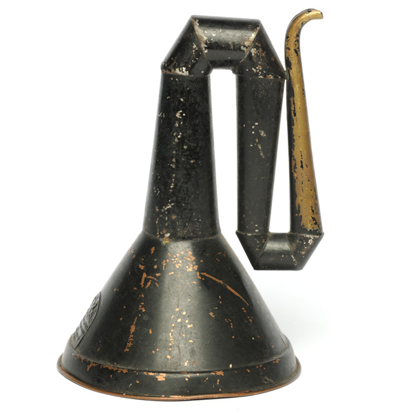 picture shows folded ear trumpet @ EarTrumpets.co.uk