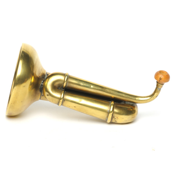 picture shows folded ear trumpet @ EarTrumpets.co.uk