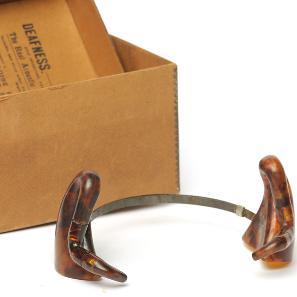 picture shows auricle ear trumpet @ EarTrumpets.co.uk