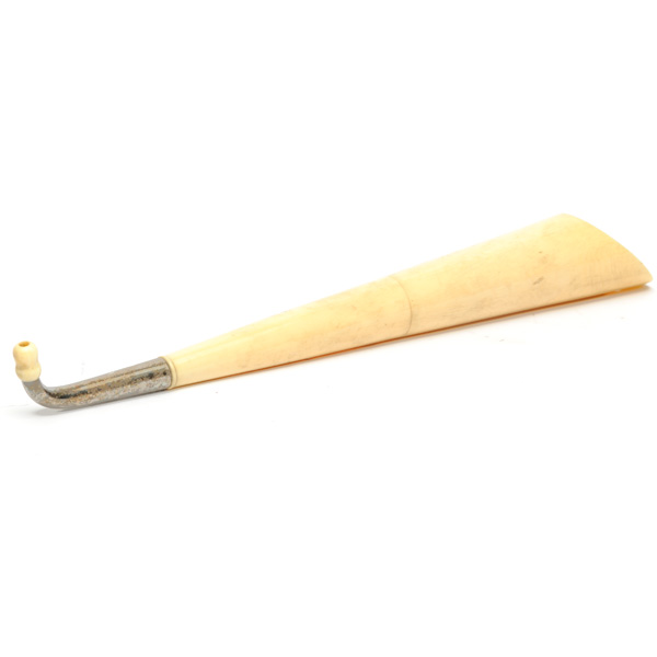 picture shows one piece ear trumpet @ EarTrumpets.co.uk