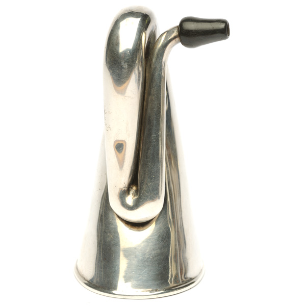 picture shows folded ear trumpet @ EarTrumpets.co.uk