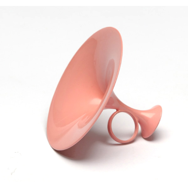 picture shows digitally printed ear trumpet @ EarTrumpets.co.uk