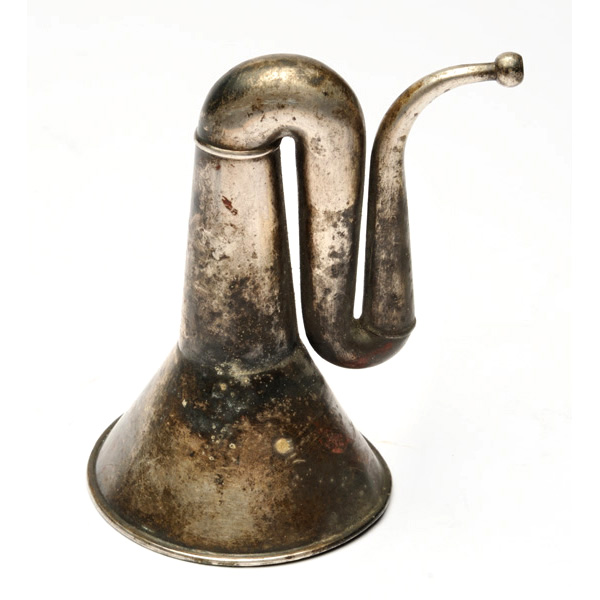 picture shows folded ear trumpet @ EarTrumpets.co.uk
