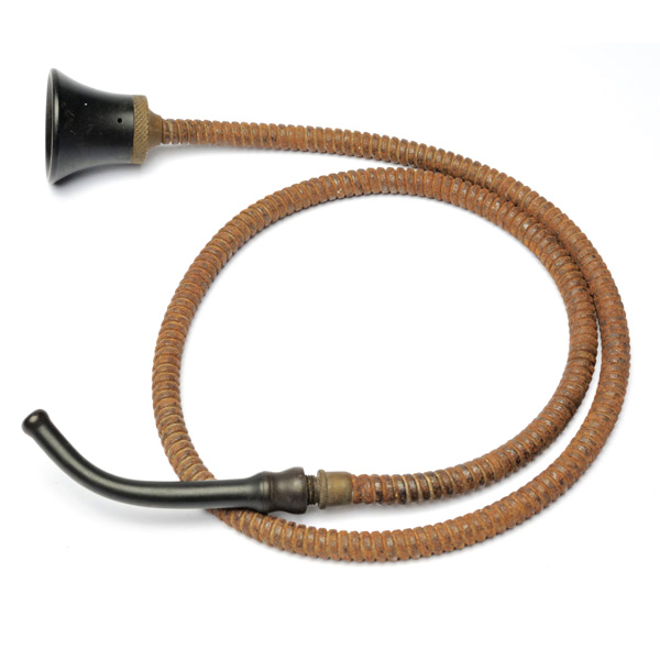 picture shows con tube ear trumpet @ EarTrumpets.co.uk