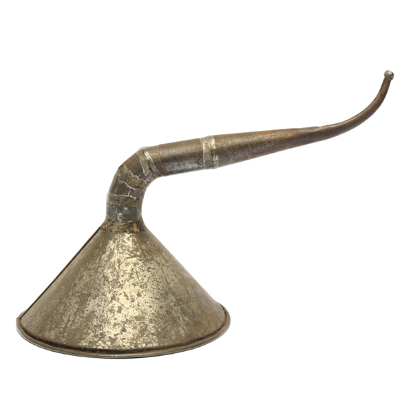 picture shows home-made ear trumpet @ EarTrumpets.co.uk