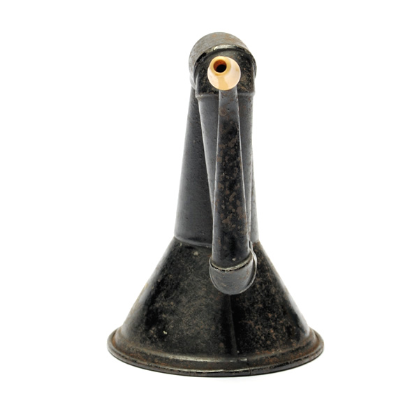 picture shows folded ear trumpet @ EarTrumpets.co.uk
