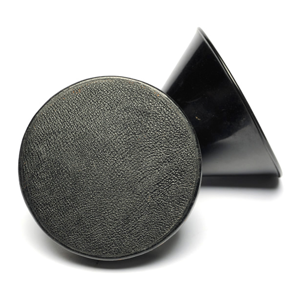 picture shows diaphragm ear trumpet @ EarTrumpets.co.uk