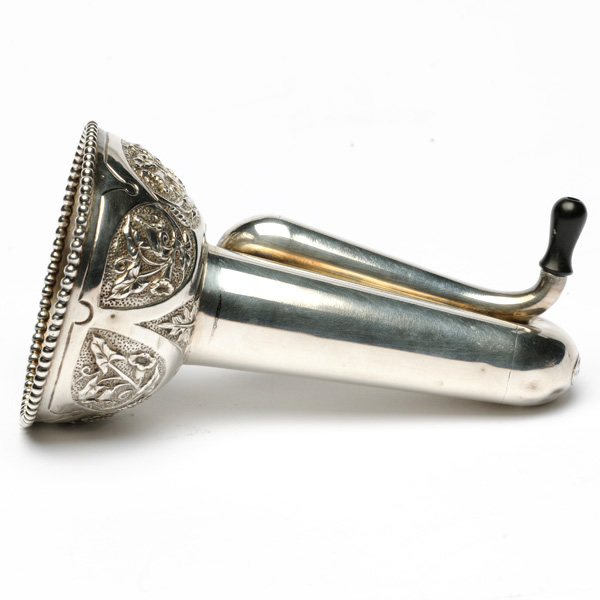 picture shows folded ear trumpet @ EarTrumpets.co.uk