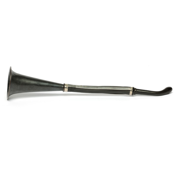 picture shows diaphragm ear trumpet @ EarTrumpets.co.uk