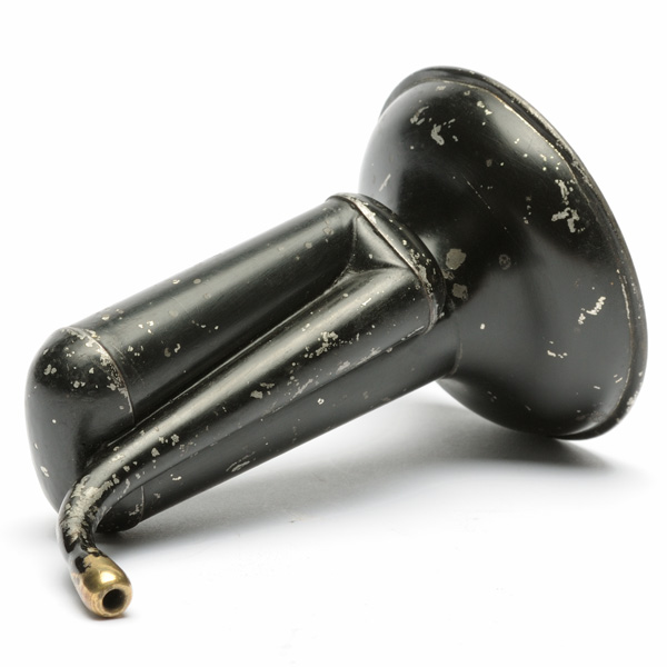 picture shows folded ear trumpet @ EarTrumpets.co.uk