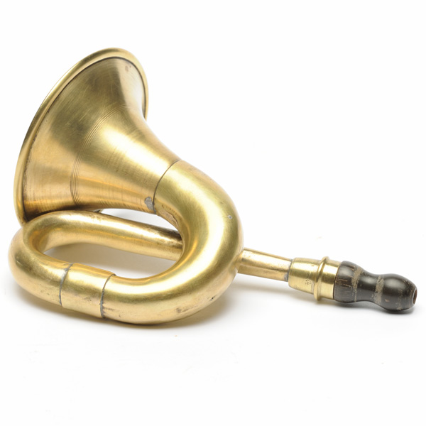 picture shows bugle ear trumpet @ EarTrumpets.co.uk