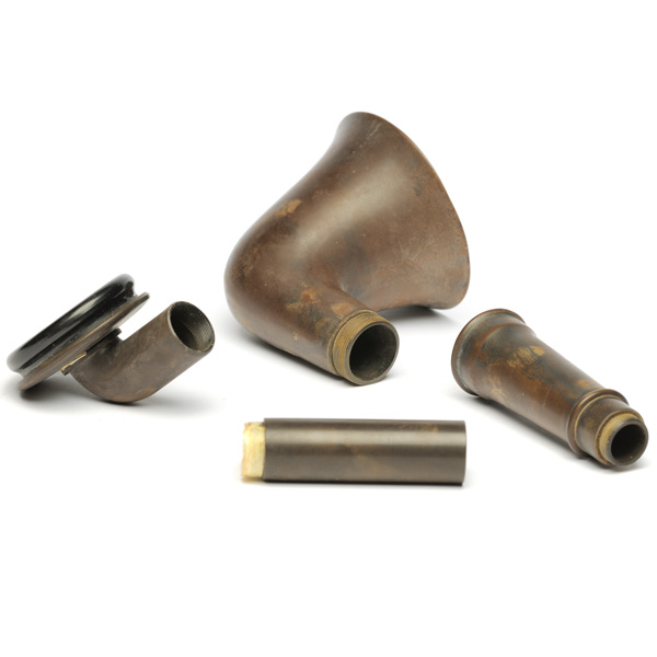 picture shows diaphragm ear trumpet @ EarTrumpets.co.uk